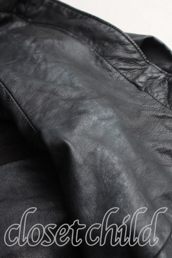 画像6: ヴィヴィアンウエストウッド 中古 / ラムレザーライダースジャケット 2（9号相当） 黒  H-25-11-30-002-jc-OD-ZH (6)