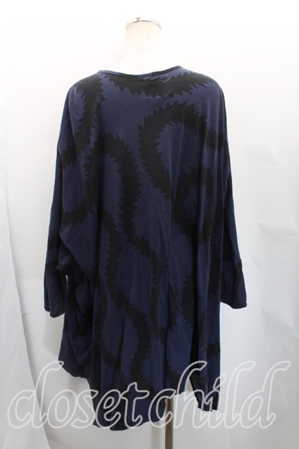 画像2: ANGLOMANIA 中古 / スクイグルBIGTシャツ XS 紺  H-25-11-30-028-to-OD-ZH (2)