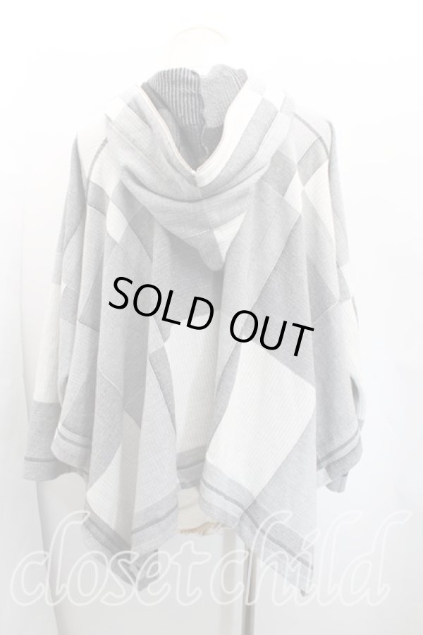 画像2: ヴィヴィアンウエストウッド MAN 中古 / チェックジャガードパーカー FREE 灰  H-25-11-30-030-to-OD-ZH (2)