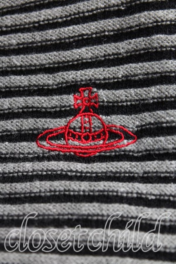 画像6: ヴィヴィアンウエストウッド 中古 / メッシュボーダートップス 00（ワンサイズ） 黒ｘ灰  H-25-11-30-032-to-OD-ZH (6)