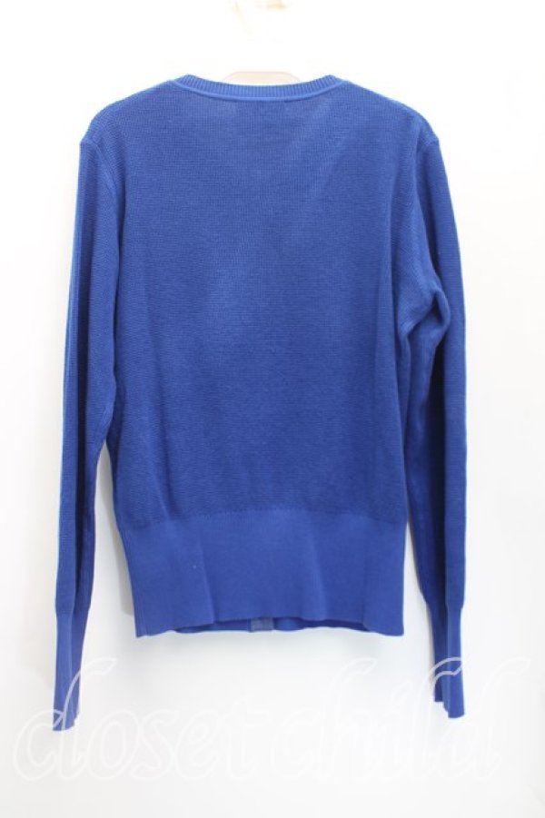 画像2: ヴィヴィアンウエストウッド 中古 / ワッフルベーシッククルーネックカーディガン 40（M相当） 青  H-25-11-30-033-to-OD-ZH (2)