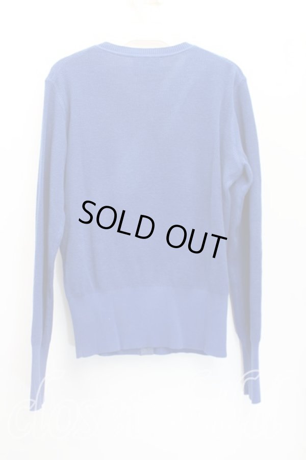 画像2: ヴィヴィアンウエストウッド 中古 / ワッフルベーシッククルーネックカーディガン 40（M相当） 青  H-25-11-30-033-to-OD-ZH (2)