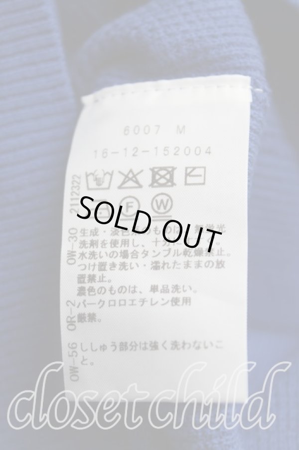 画像4: ヴィヴィアンウエストウッド 中古 / ワッフルベーシッククルーネックカーディガン 40（M相当） 青  H-25-11-30-033-to-OD-ZH (4)