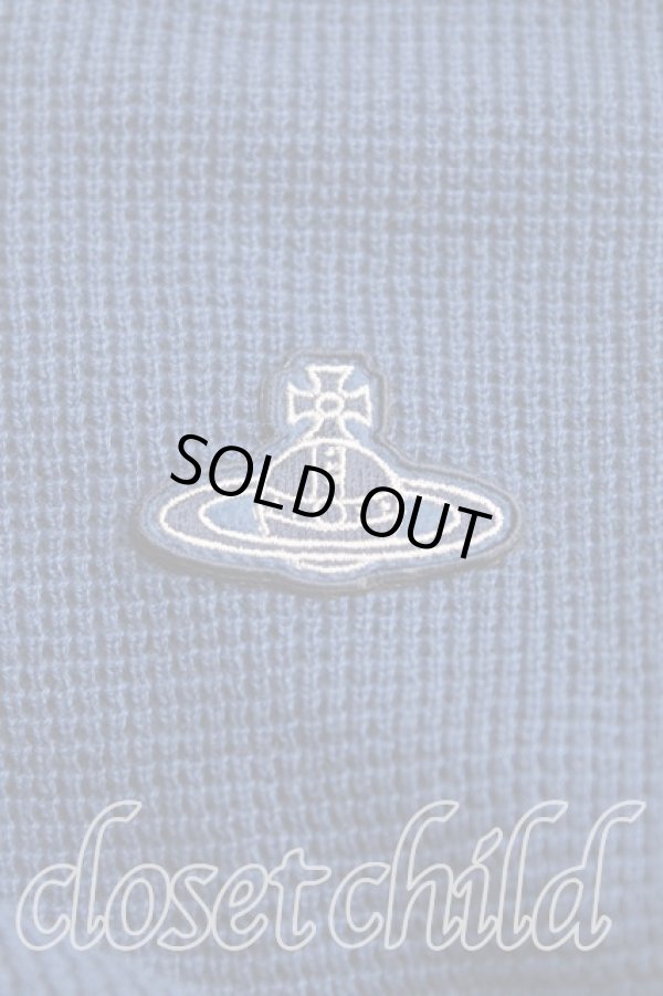 画像6: ヴィヴィアンウエストウッド 中古 / ワッフルベーシッククルーネックカーディガン 40（M相当） 青  H-25-11-30-033-to-OD-ZH (6)