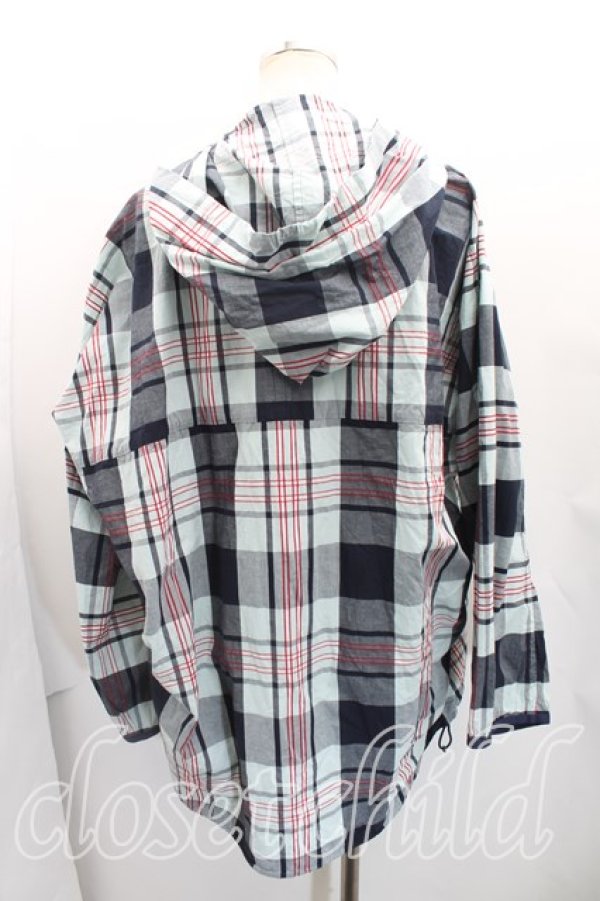 画像2: ヴィヴィアンウエストウッド 中古 / サマーチェックジップアップパーカー 00（ワンサイズ） 黒ｘ緑  H-25-11-30-034-to-OD-ZH (2)