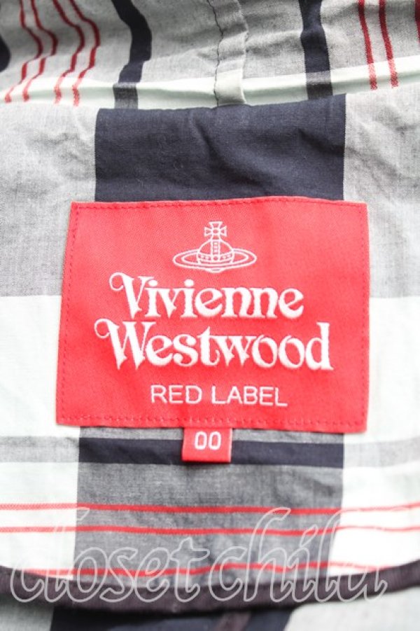 画像3: ヴィヴィアンウエストウッド 中古 / サマーチェックジップアップパーカー 00（ワンサイズ） 黒ｘ緑  H-25-11-30-034-to-OD-ZH (3)