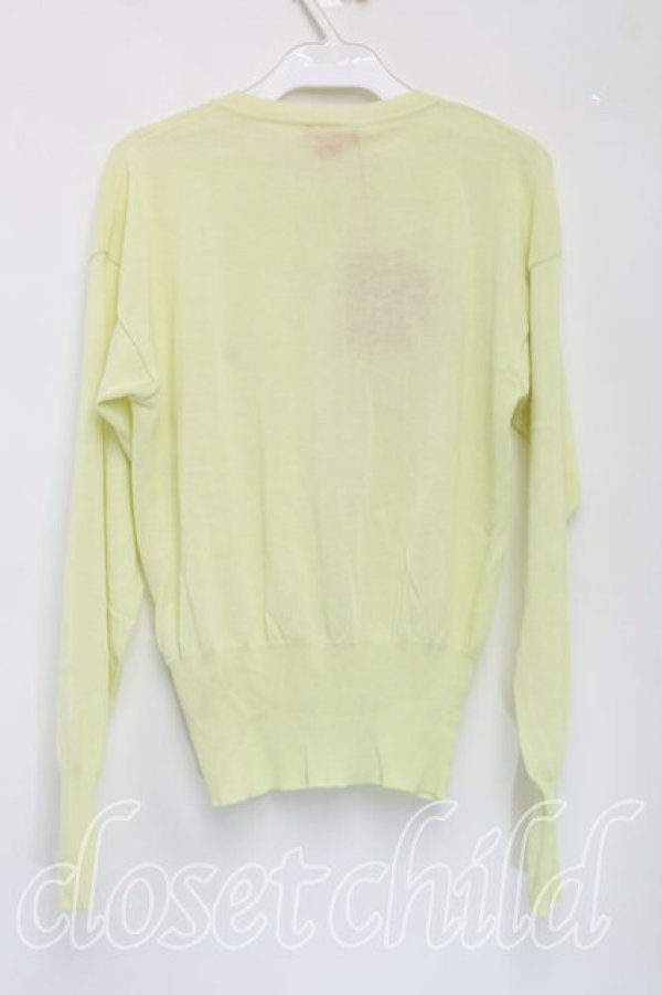 画像2: ヴィヴィアンウエストウッド 中古 / カラーオーブ刺繍カーディガン L ライム  H-25-11-30-036-to-OD-ZH (2)