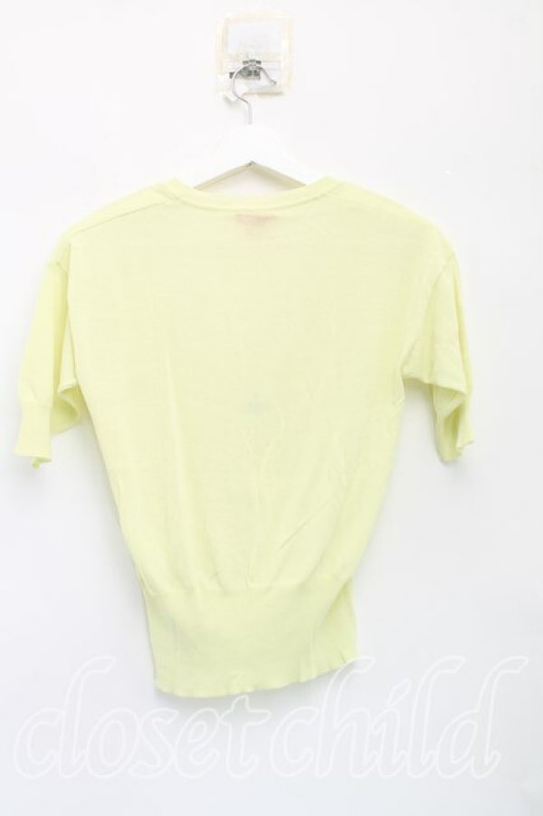 画像2: ヴィヴィアンウエストウッド 中古 / カラーオーブ刺繍サマーニット M ライム  H-25-11-30-037-to-OD-ZH (2)