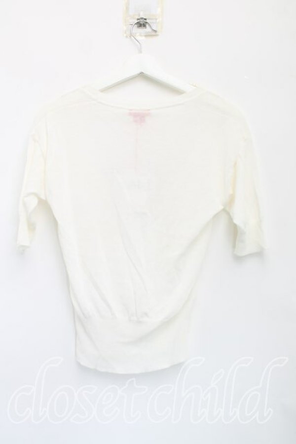 画像2: ヴィヴィアンウエストウッド 中古 / カラーオーブ刺繍サマーニット M 白  H-25-11-30-038-to-OD-ZH (2)