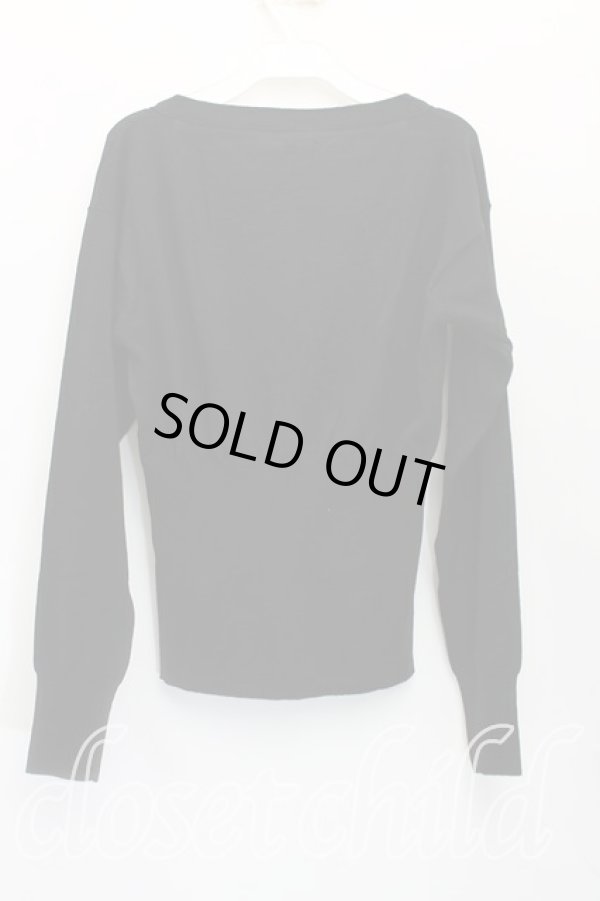 画像2: ヴィヴィアンウエストウッド 中古 / カラーオーブ刺繍カーディガン M 黒  H-25-11-30-039-to-OD-ZH (2)