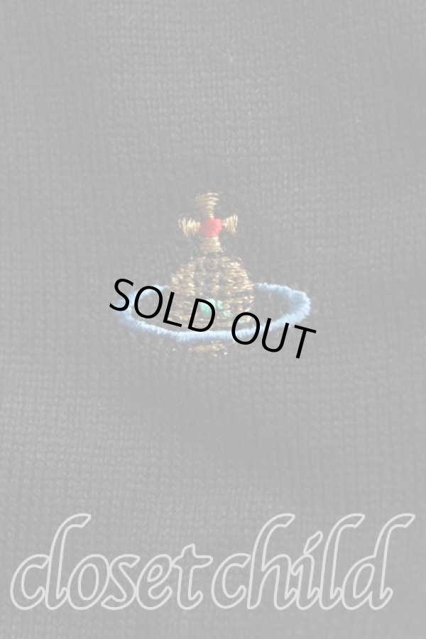 画像6: ヴィヴィアンウエストウッド 中古 / カラーオーブ刺繍カーディガン M 黒  H-25-11-30-039-to-OD-ZH (6)