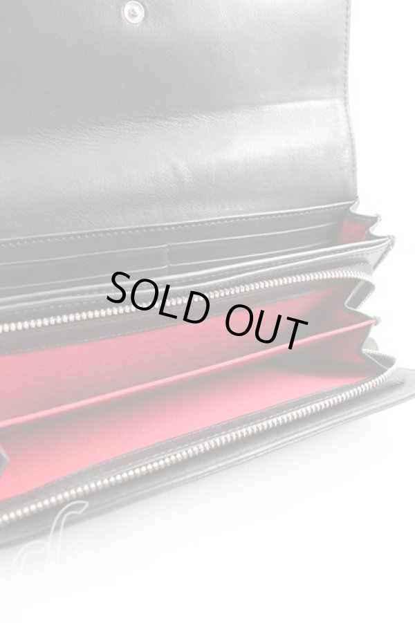 画像4: ANGLOMANIA 中古 / レザー長財布  黒  H-25-11-30-050-wa-OD-ZH (4)