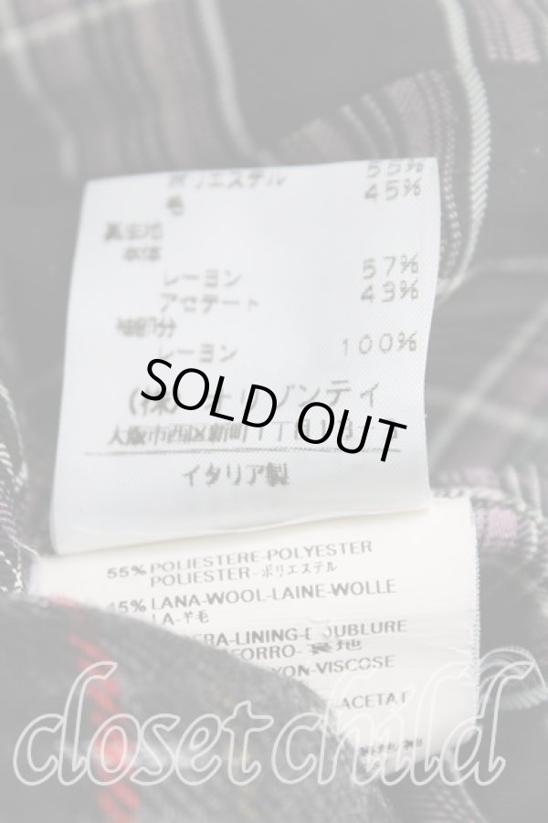 画像6: ヴィヴィアンウエストウッド 中古 / クレヨンチェックジャケット 40（9号相当） 灰  H-25-11-30-007-jc-OD-ZH (6)