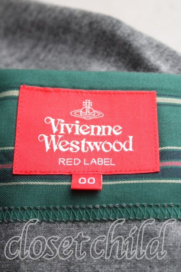 画像3: ヴィヴィアンウエストウッド 中古 / 変形ウエストギャザーワンピース 00（ワンサイズ） 灰ｘ緑  H-25-11-30-009-op-OD-ZH (3)