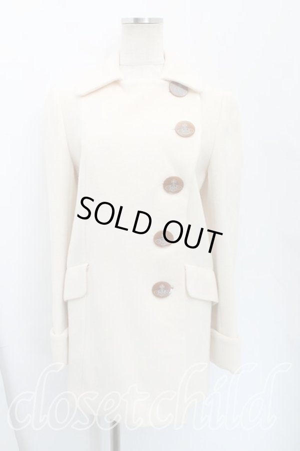 画像3: ヴィヴィアンウエストウッド 中古 / フロントアシメコート 2（9号相当） 白  H-25-11-30-011-co-OD-ZH (3)