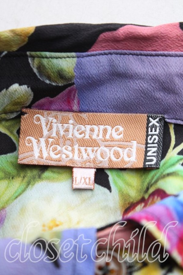 画像3: ヴィヴィアンウエストウッド 中古 / ブラックローズカオスシャツ L/XL 黒  H-25-11-30-018-bl-OD-ZH (3)