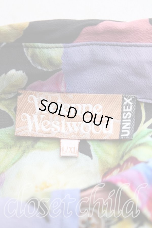 画像3: ヴィヴィアンウエストウッド 中古 / ブラックローズカオスシャツ L/XL 黒  H-25-11-30-018-bl-OD-ZH (3)