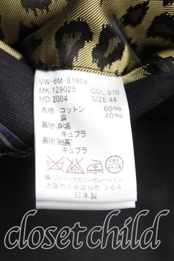 画像4: ヴィヴィアンウエストウッド MAN 中古 / リネンジャケット 44(メンズS相当) 黒  H-25-12-07-002-jc-IN-ZH (4)