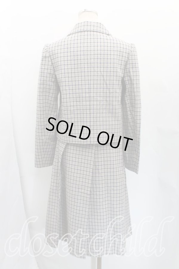 画像2: ヴィヴィアンウエストウッド 中古 / タータンチェックセットアップ 36(7号相当) ベージュ×黒  H-25-12-07-020-su-IN-ZH (2)