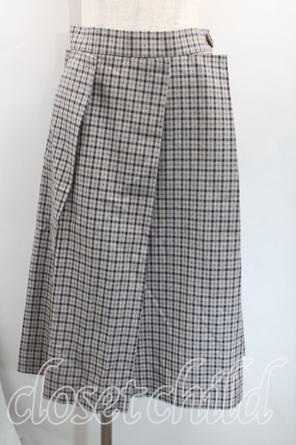 画像3: ヴィヴィアンウエストウッド 中古 / タータンチェックセットアップ 36(7号相当) ベージュ×黒  H-25-12-07-020-su-IN-ZH (3)