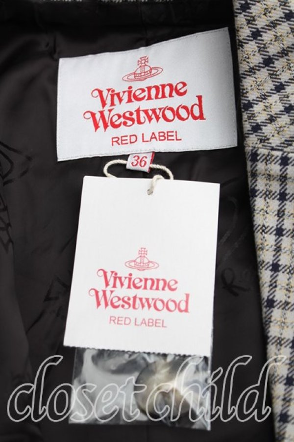 画像5: ヴィヴィアンウエストウッド 中古 / タータンチェックセットアップ 36(7号相当) ベージュ×黒  H-25-12-07-020-su-IN-ZH (5)