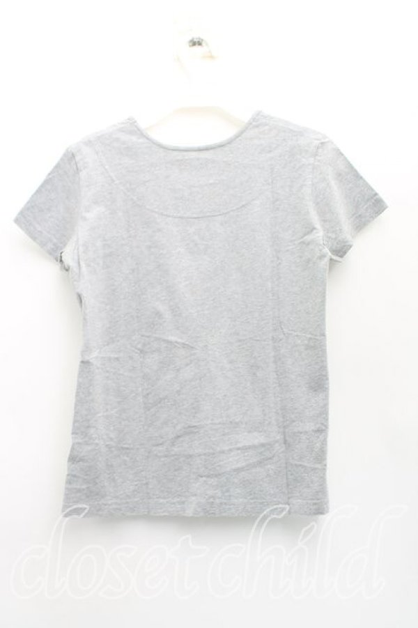 画像2: ANGLOMANIA 中古 / フラワーptTシャツ XS 灰  H-25-12-07-022-ts-IN-ZH (2)