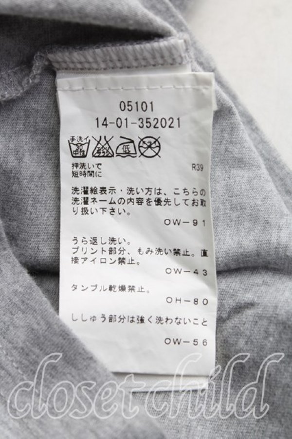 画像4: ANGLOMANIA 中古 / フラワーptTシャツ XS 灰  H-25-12-07-022-ts-IN-ZH (4)