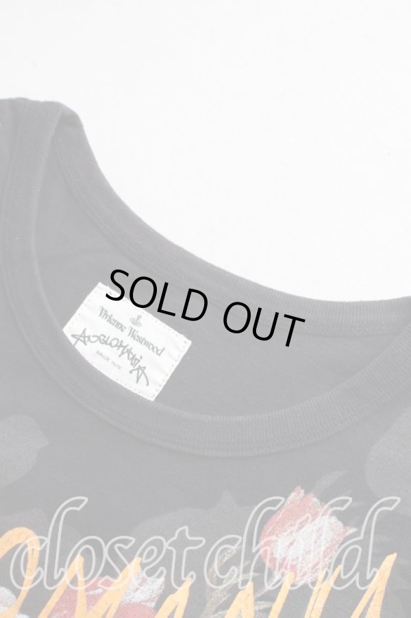 画像6: ANGLOMANIA 中古 / フラワーptTシャツ 36(S相当) 黒  H-25-12-07-028-ts-IN-ZH (6)