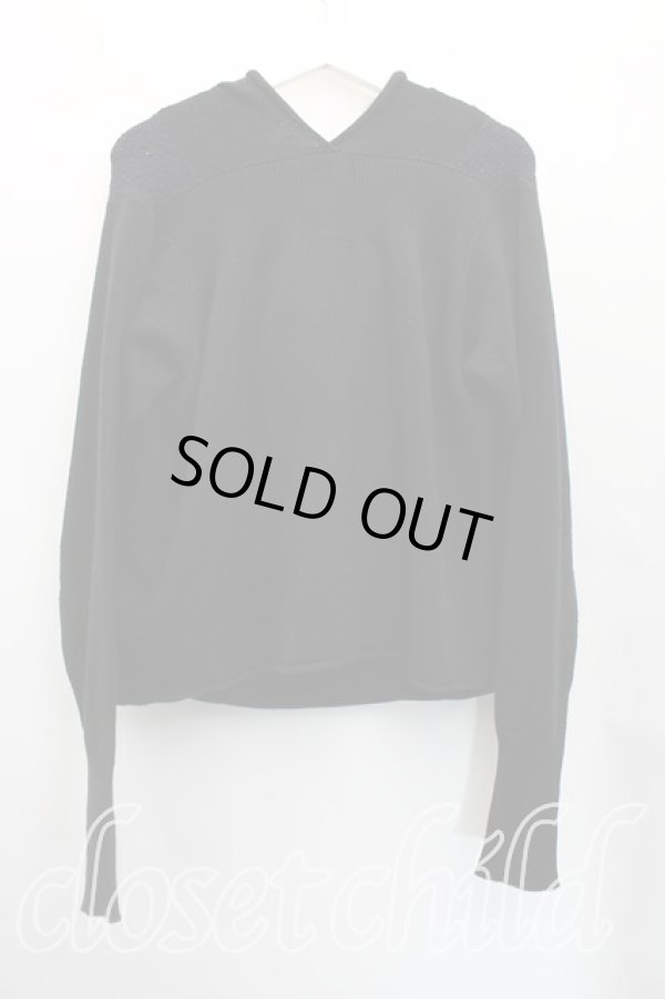 画像2: ANGLOMANIA 中古 / カットラスオーブ刺繍ニット 38(M相当) 黒  H-25-12-07-034-to-IN-ZH (2)