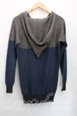 画像2: ヴィヴィアンウエストウッド 中古 / バイカラーリブフーディニット 2(9号相当) 灰×青  H-25-12-07-035-to-IN-ZH (2)