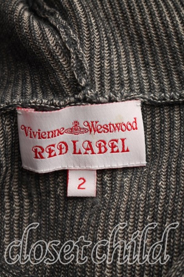 画像3: ヴィヴィアンウエストウッド 中古 / バイカラーリブフーディニット 2(9号相当) 灰×青  H-25-12-07-035-to-IN-ZH (3)