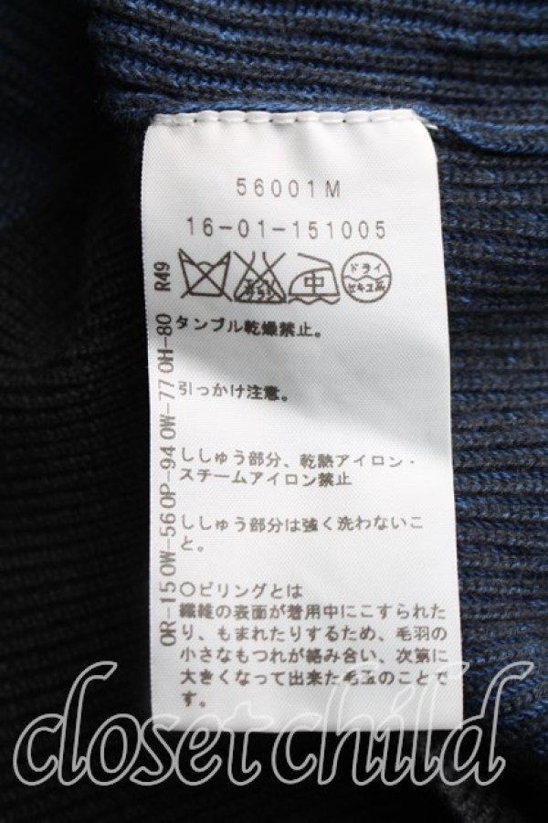 画像4: ヴィヴィアンウエストウッド 中古 / バイカラーリブフーディニット 2(9号相当) 灰×青  H-25-12-07-035-to-IN-ZH (4)