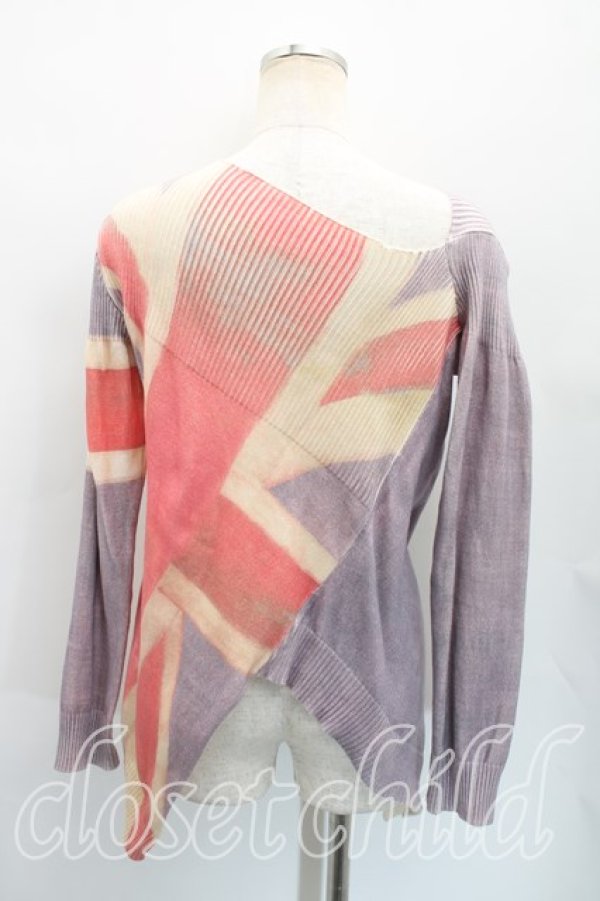 画像2: ヴィヴィアンウエストウッド 中古 / ユニオンジャックカーディガン 2(9号相当) 紫  H-25-12-07-036-to-IN-ZH (2)