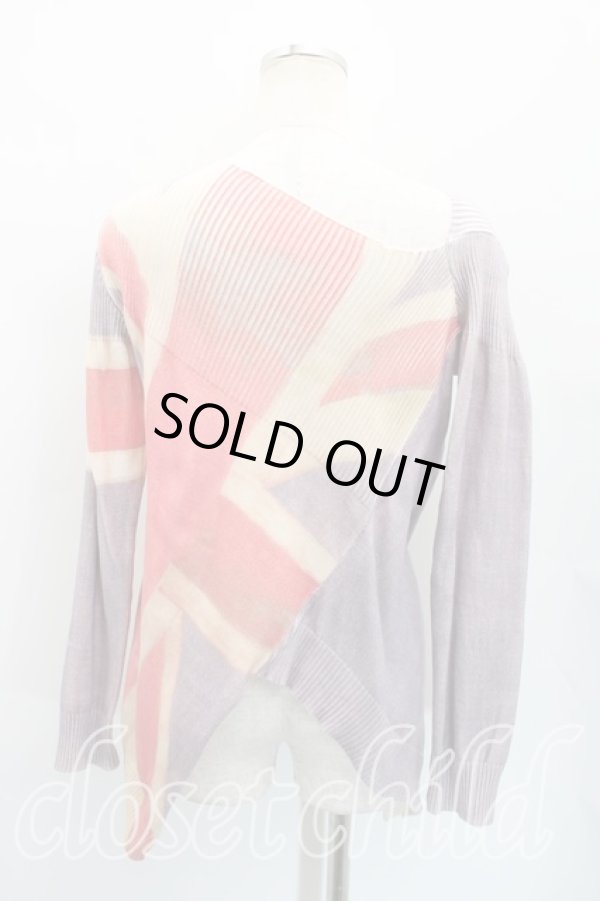 画像2: ヴィヴィアンウエストウッド 中古 / ユニオンジャックカーディガン 2(9号相当) 紫  H-25-12-07-036-to-IN-ZH (2)