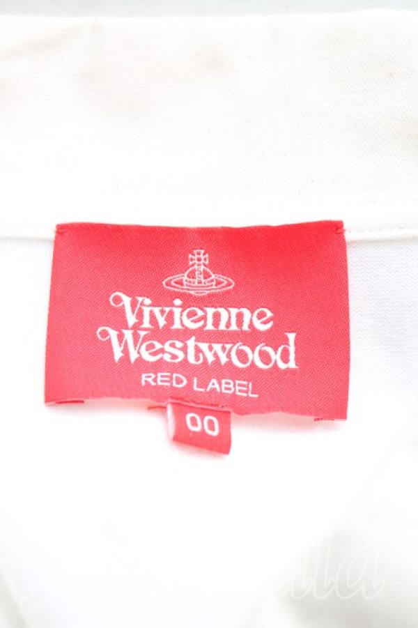 画像3: ヴィヴィアンウエストウッド 中古 / コットン度詰ジャージーハート衿ポロトップ 00(ワンサイズ) 白  H-25-12-07-037-to-IN-ZH (3)