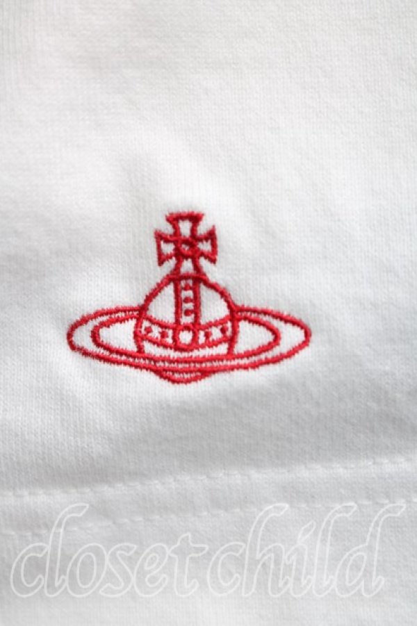 画像6: ヴィヴィアンウエストウッド 中古 / コットン度詰ジャージーハート衿ポロトップ 00(ワンサイズ) 白  H-25-12-07-037-to-IN-ZH (6)