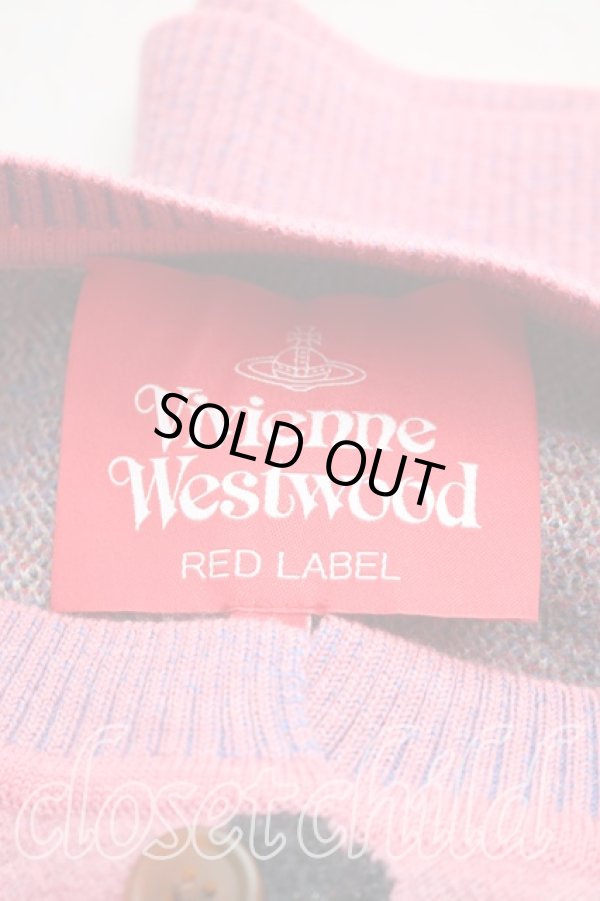 画像3: ヴィヴィアンウエストウッド 中古 / アーガイルカーディガン 00(ワンサイズ) ピンク  H-25-12-07-043-to-IN-ZH (3)