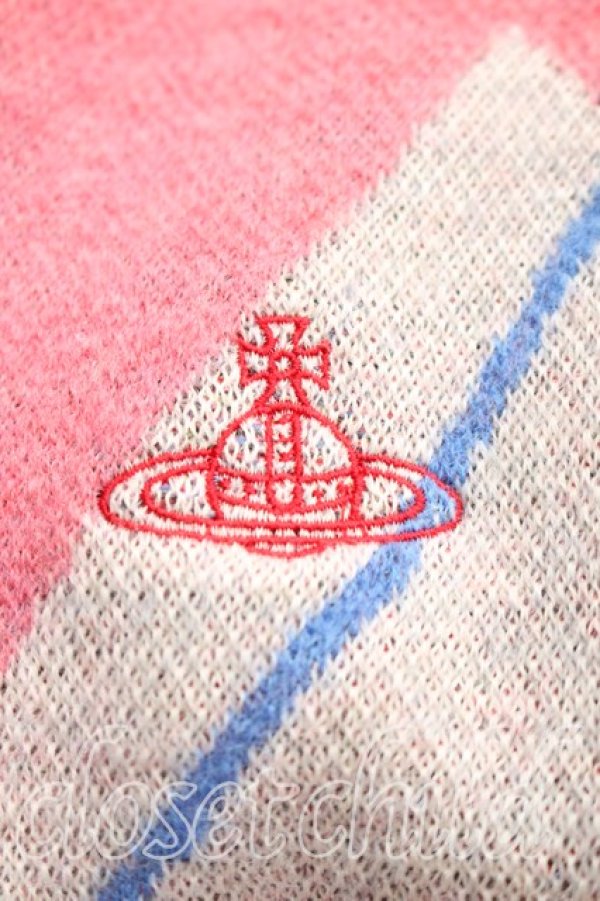 画像6: ヴィヴィアンウエストウッド 中古 / アーガイルカーディガン 00(ワンサイズ) ピンク  H-25-12-07-043-to-IN-ZH (6)