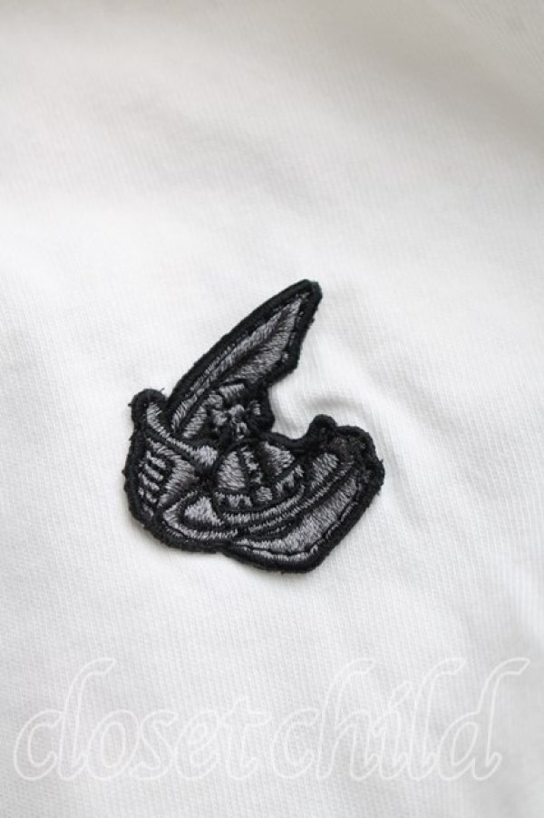 画像5: ANGLOMANIA 中古 / カットラスオーブ刺繍Tシャツ XS 白  H-25-12-07-045-ts-OD-ZH (5)