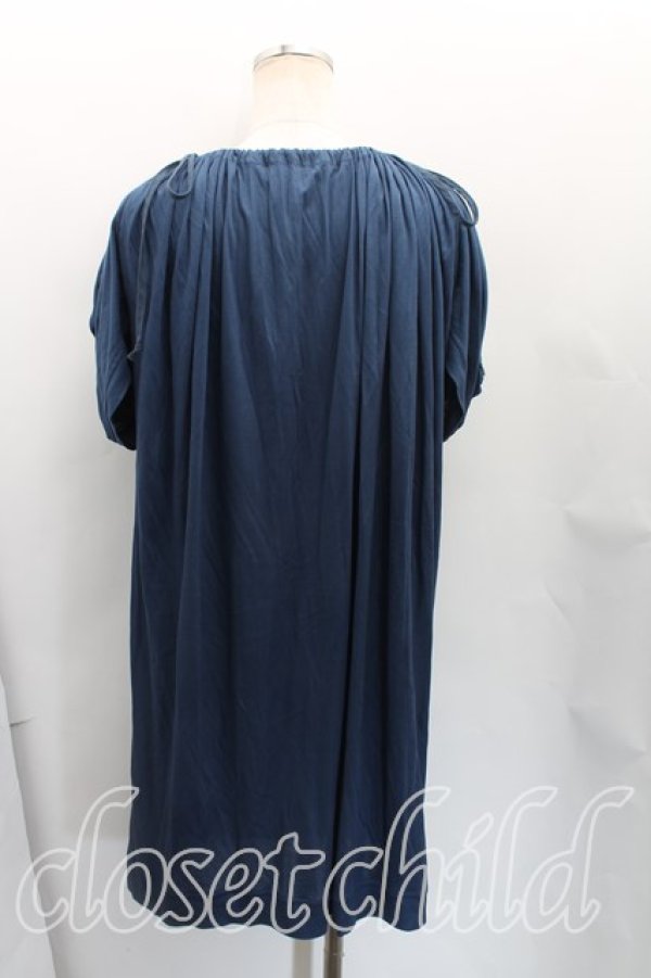 画像2: ヴィヴィアンウエストウッド 中古 / ギャザーワンピース 2(9号相当) 紺  H-25-12-07-006-op-IN-ZH (2)