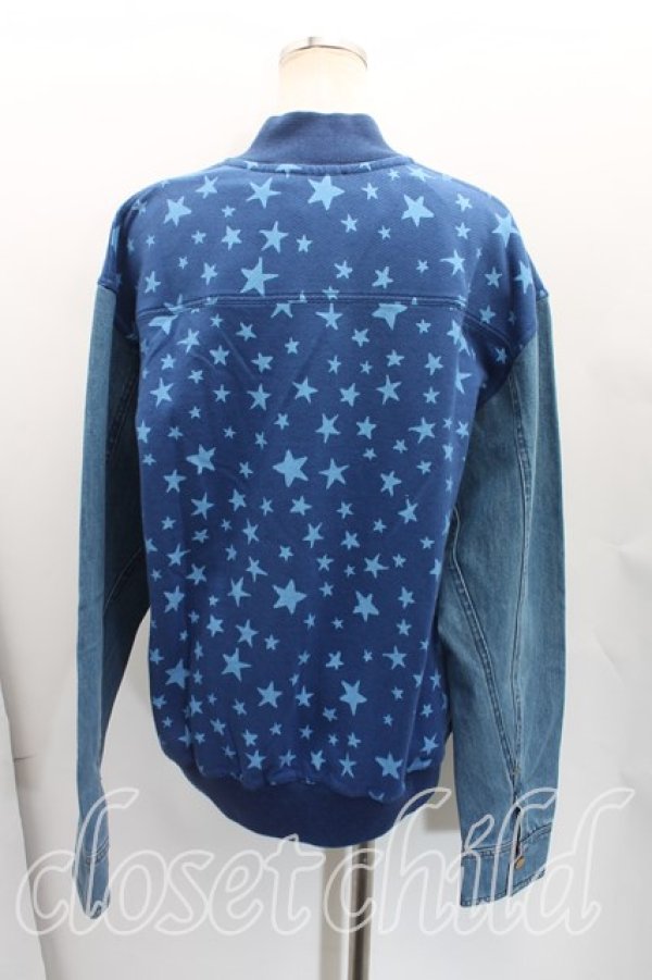 画像2: ヴィヴィアンウエストウッド Anglomania and Lee 中古 / バーシティジャケット L 青  H-25-12-07-008-co-OD-ZH (2)