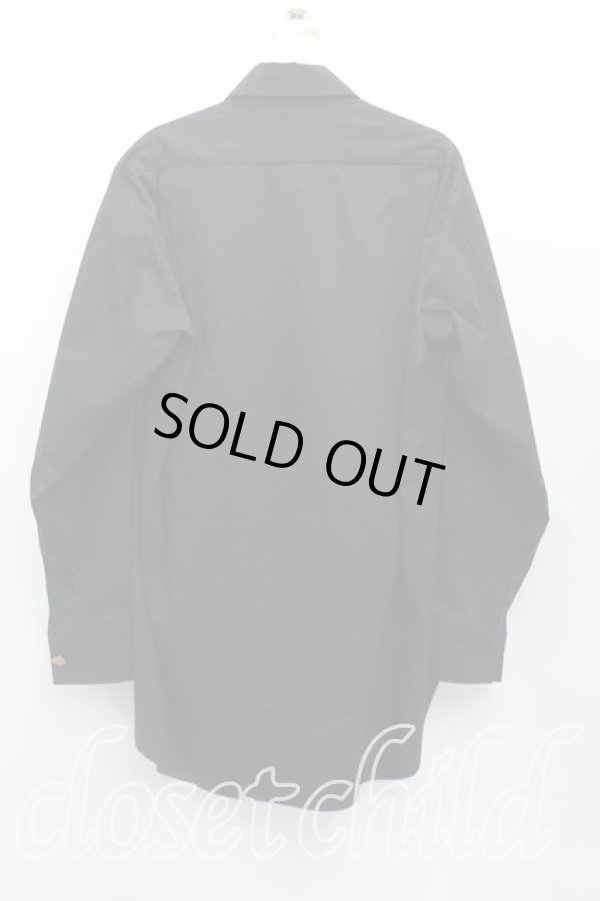 画像2: ヴィヴィアンウエストウッド 中古 / カラーオーブ刺繍シャツ II(9号相当） 黒  H-25-12-07-011-bl-OD-ZH (2)