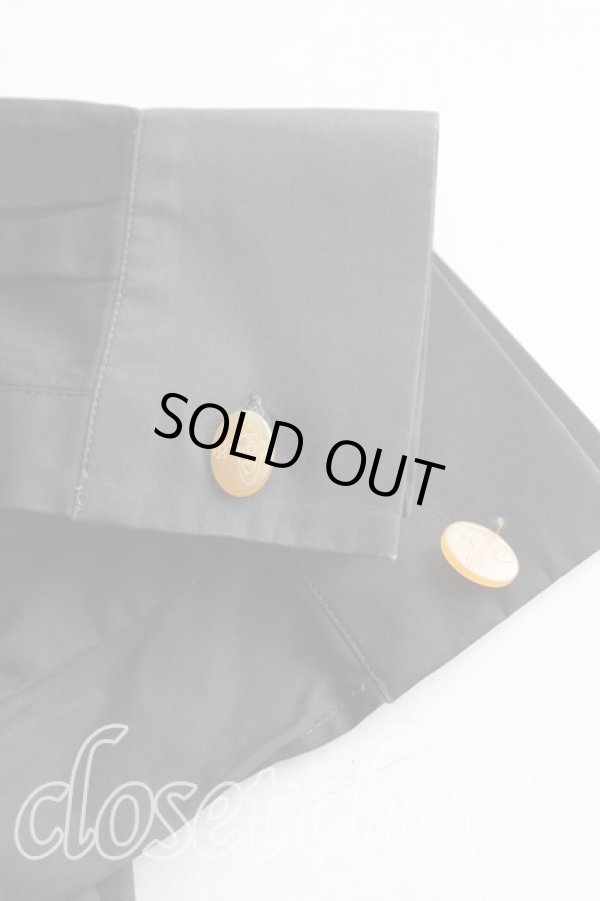 画像7: ヴィヴィアンウエストウッド 中古 / カラーオーブ刺繍シャツ II(9号相当） 黒  H-25-12-07-011-bl-OD-ZH (7)