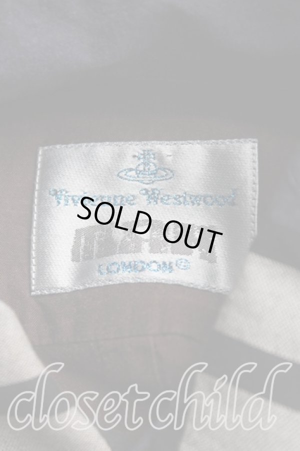 画像3: ヴィヴィアンウエストウッド MAN 中古 / ストライプシャツ III(メンズL相当） 茶ｘ紺  H-25-12-07-012-bl-OD-ZH (3)