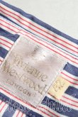 画像5: ヴィヴィアンウエストウッド 中古 / ストライプカフスシャツ 42（11号相当） 赤ｘ紺  H-25-12-07-013-bl-OD-ZH (5)