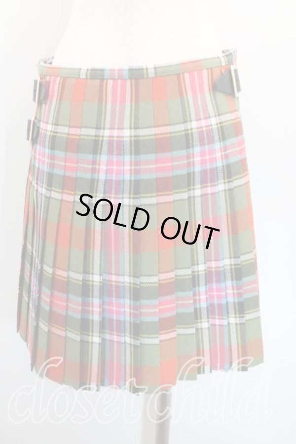 画像2: Worlds End 中古 / ブルースオブキンナードキルトスカート II(9号相当） マルチ  H-25-12-07-015-sk-OD-ZH (2)