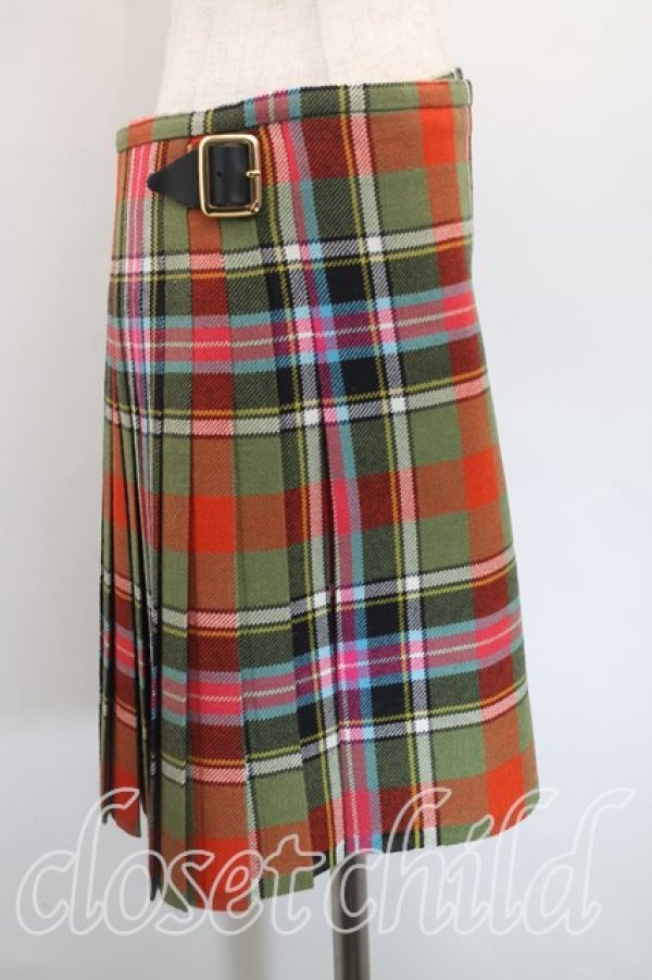 画像4: Worlds End 中古 / ブルースオブキンナードキルトスカート II(9号相当） マルチ  H-25-12-07-015-sk-OD-ZH (4)