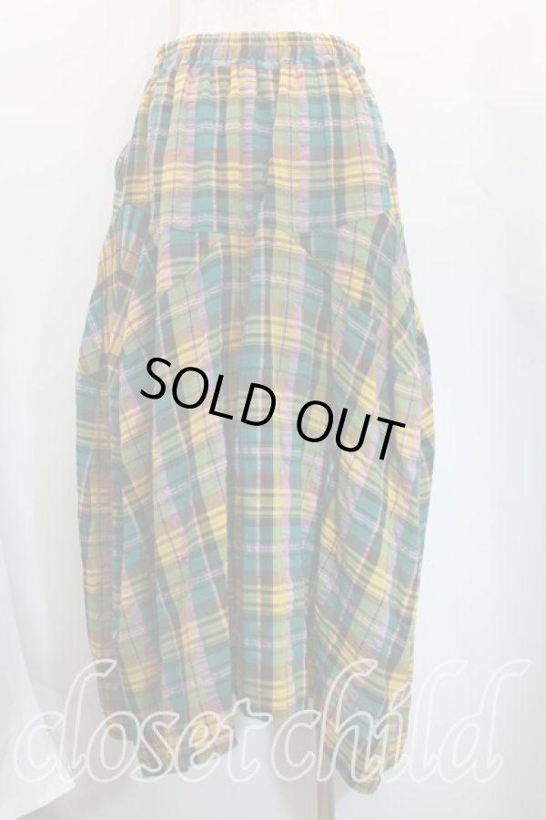 画像2: ヴィヴィアンウエストウッド 中古 / タータンチェックスカート 00(ワンサイズ) 黄色  H-25-12-07-019-sk-IN-ZH (2)