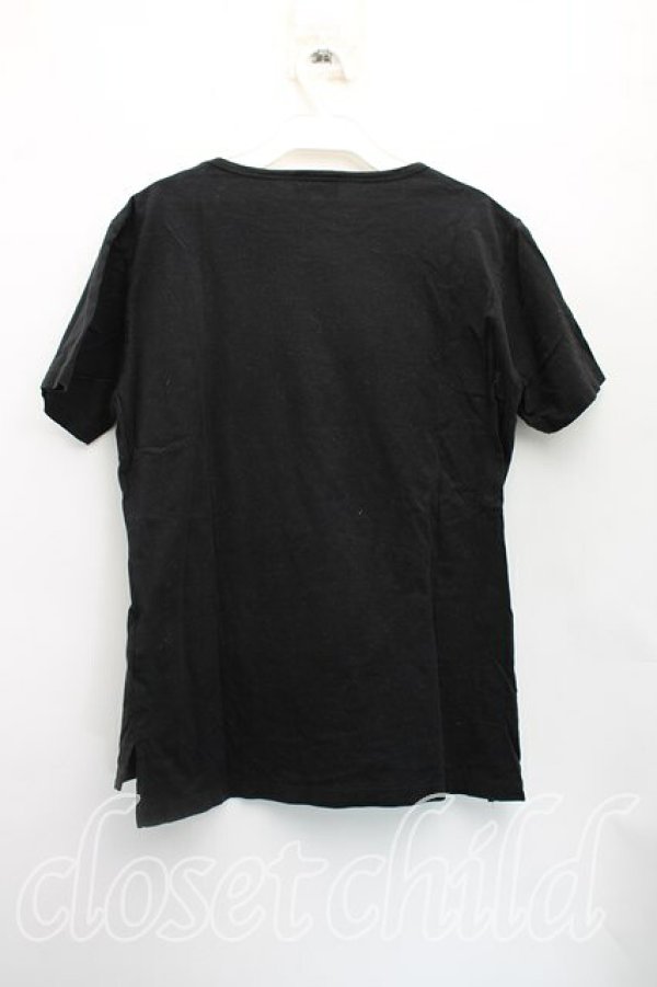 画像2: ヴィヴィアンウエストウッド MAN 中古 / TS/パンチウッドラウンドネック半袖Tシャツ 46（メンズM相当） 黒  H-25-12-14-021-ts-OD-ZH (2)