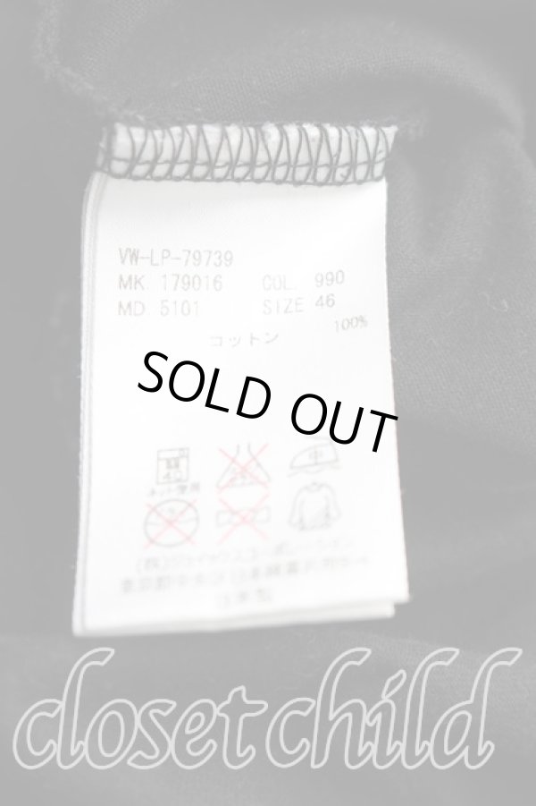 画像4: ヴィヴィアンウエストウッド MAN 中古 / TS/パンチウッドラウンドネック半袖Tシャツ 46（メンズM相当） 黒  H-25-12-14-021-ts-OD-ZH (4)